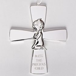 Girl's Bless This Precious Child Cross