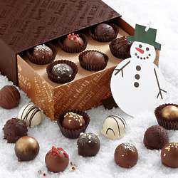 18 Christmas Artisanal Chocolate Truffles Gift Box