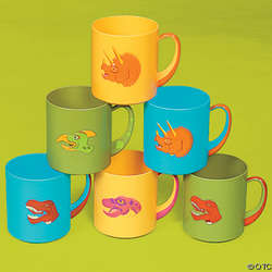 Plastic Dinosaur Mugs