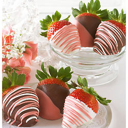 6 Pretty in Pink Chocolate Dipped Strawberries