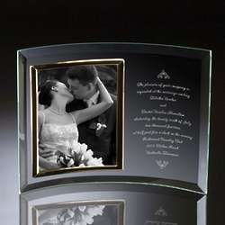 Wedding Invitation Curved Glass Vertical 8x10 Photo Frame