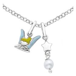 Tinkerbell Necklace with Star and Pearl Dangles