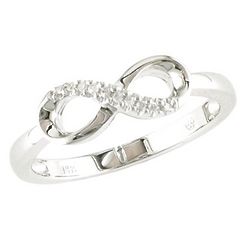 Diamond Infinity Ring in 14k White Gold