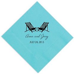 Personalized Beach Chairs Napkins