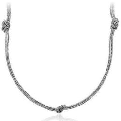 Silky Knot Necklace in Sterling Silver