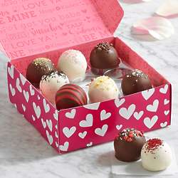 9 Valentine's Day Cake Truffles with Hidden Messages Gift Box
