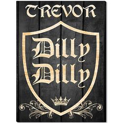 Dilly Dilly Crest Personalized Beer Wood Sign