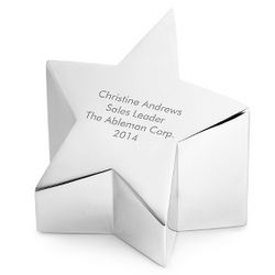 Personalized Alloy Metal Star Paperweight