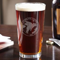 Flying Pig Tavern Personalized Pint Glass