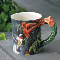 Hummingbird Sculpted Mug