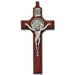 Cherry Wood and Pewter Confirmation Wall Cross