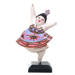 Ballet Dancer IV Wood Statuette