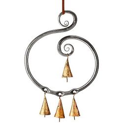 Steel Scroll and Bells Wind Chime