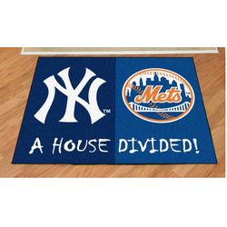New York Yankees/New York Mets House Divided Mat