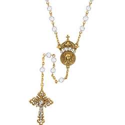 Gold Crystal Wedding Rosary