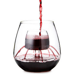 Stemless Fountain Aerating Wine Glasses