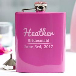 The Big Day Personalized Bridesmaid Flask