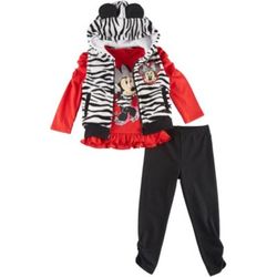 Disney Minnie Baby Girl's Zebra Vest Set