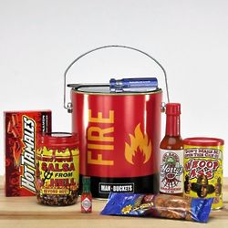 Fire Hot Snacks Gift Bucket