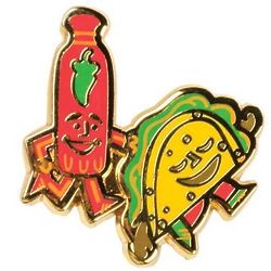 We Go Together Like Tacos + Hot Sauce Pin
