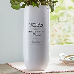 Personalized Anniversary Celebration Porcelain Vase