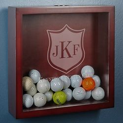 Country Club Crest Personalized Golf Ball Display Case