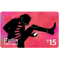 Email Delivery Apple $15 iTunes Gift Card