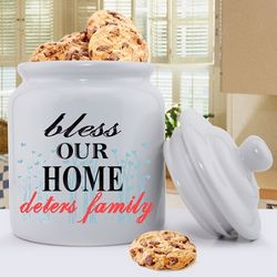 Bless Our Home Personalized Ceramic Cookie Jar