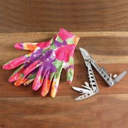 Gardener's Gloves and Multi-Tool Gift Set