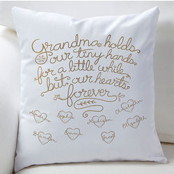 Personalized Grandchildren Fill Our Hearts Throw Pillow