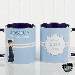 Personalized Precious Moments Graduation Coffee Mug in Blue