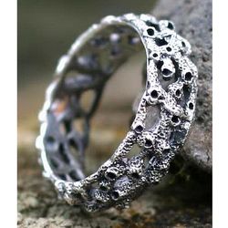Men's Coral Reef Sterling Silver Ring