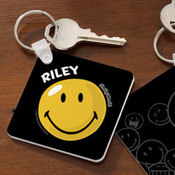 Smiley Face Personalized Key Ring