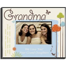 Nature's Song for Grandma Personalized Picture Frame