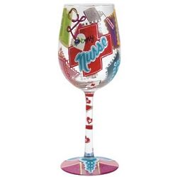 Love My Nurse Wine Glass