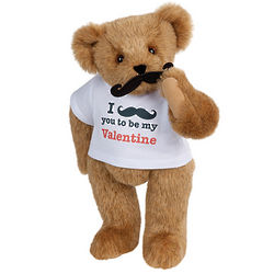 I Mustache You to Be My Valentine Teddy Bear