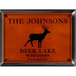 Personalized Cabin Pub Sign with Stag Design