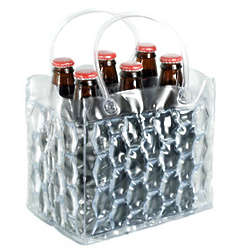 Chill It Clear Six Pack Bottle Cooler