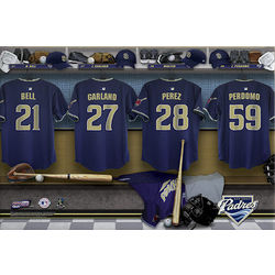 San Diego Padres 16x24 Personalized Locker Room Canvas
