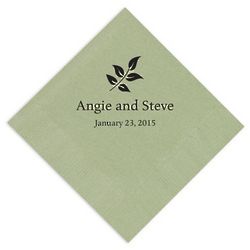 Personalized Leaves Napkins
