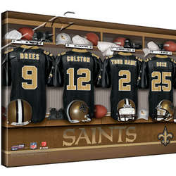Personalized NFL Locker Room Canvas