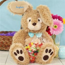 Embroidered Dimples Easter Bunny Stuffed Animal with Candy