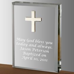 Silver Cross Personalized Acrylic Plaque