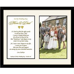 Thank You to Mom & Dad Personalized Wedding Poem in Frame
