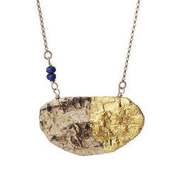 Gilded Birch and Lapis Necklace