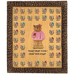 Personalized Principal Bear on Plaque