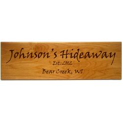 24" Personalized Engraved Wood Sign