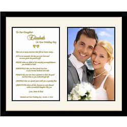 Personalized Poem Wedding Frame to Daughter from Parents
