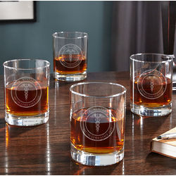 4 Medical Arts Personalized Whiskey Glasses