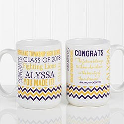 Graduate's Personalized School Memories Large Coffee Mug